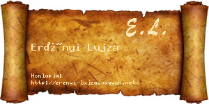 Erényi Lujza névjegykártya